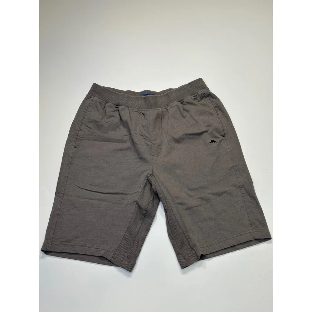 Tommy Bahama Dude Isle Pull On Shorts Mens Medium Charcoal Grey Athletic Casual